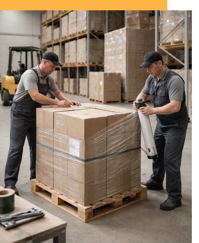 Упаковка и паллетирование грузов от 3614 руб: защита и крепление