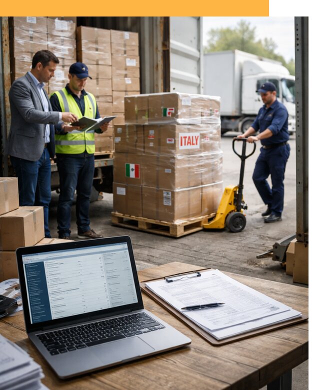 Доставка грузов из Италии: морские и авиаперевозки от 18585