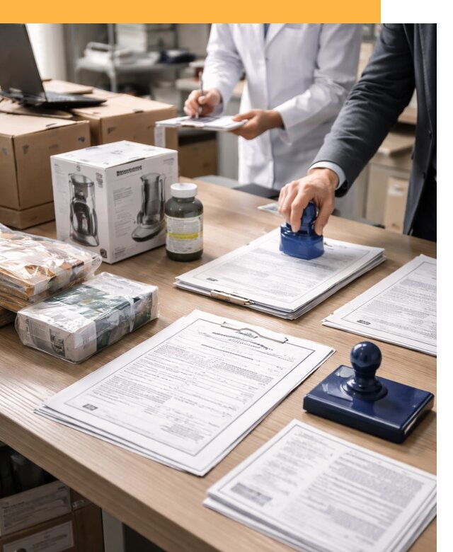 Сертификация импортных товаров от 12390 с таможенным сопровождением